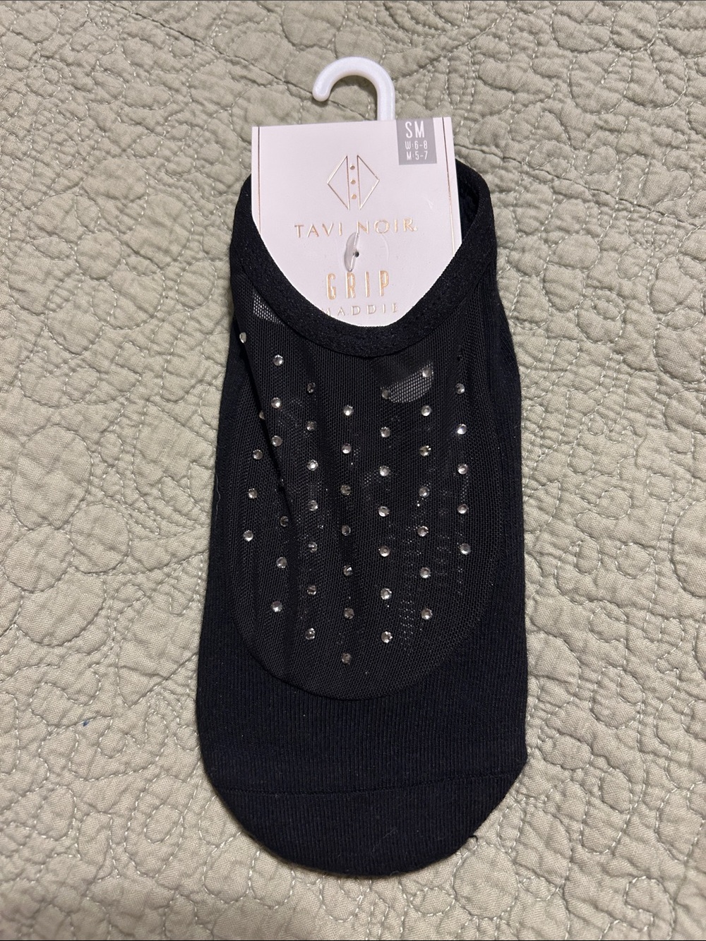 Black Grip No-Show Socks with Grip Dots - Women